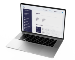 Macbook Mockup Screen des CIVO Dashboards